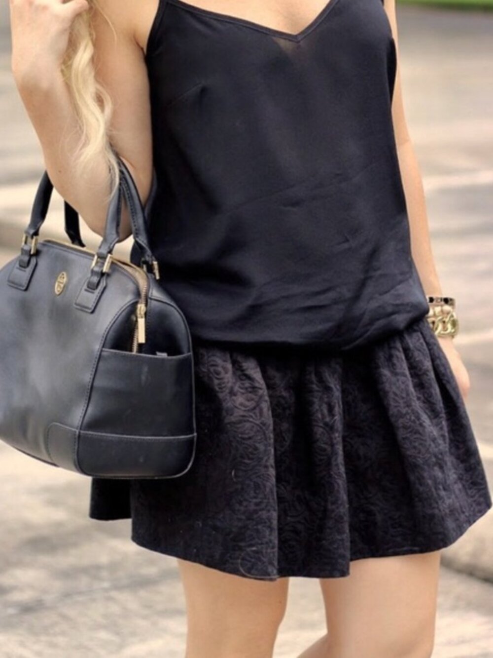 J. CREW | Matelassé Drop Waist Mini Skirt | Black | Size 6